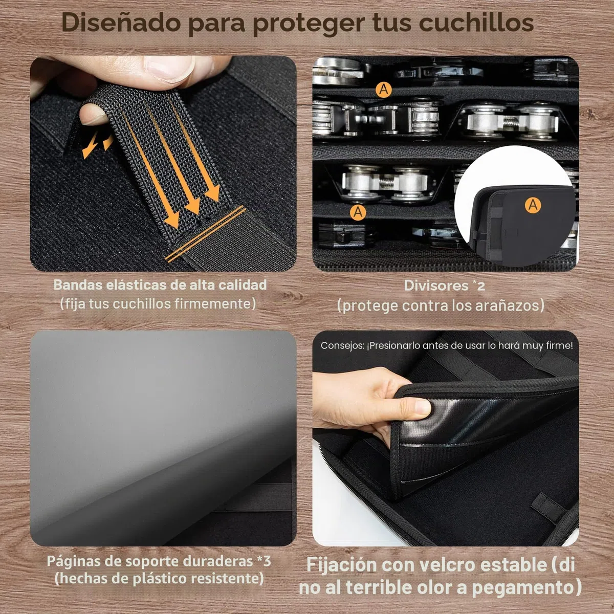 BRANTMAKER Estuche Expositor de Cuchillos para Más de 61 Unidades, con Correa de Hombro Portátil - Almacenamiento de Colección (Solo)