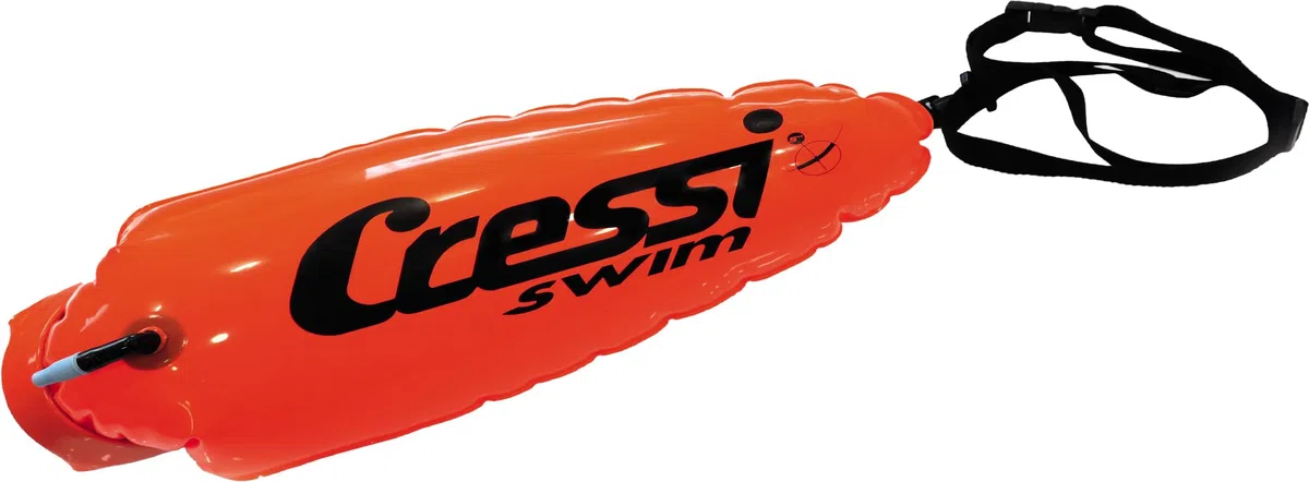 Cressi Boa Floating Buoy Small - Boya Hinchable Pequeña para Nadador/Snorkeler/Sub, Naranja, S, Unisex