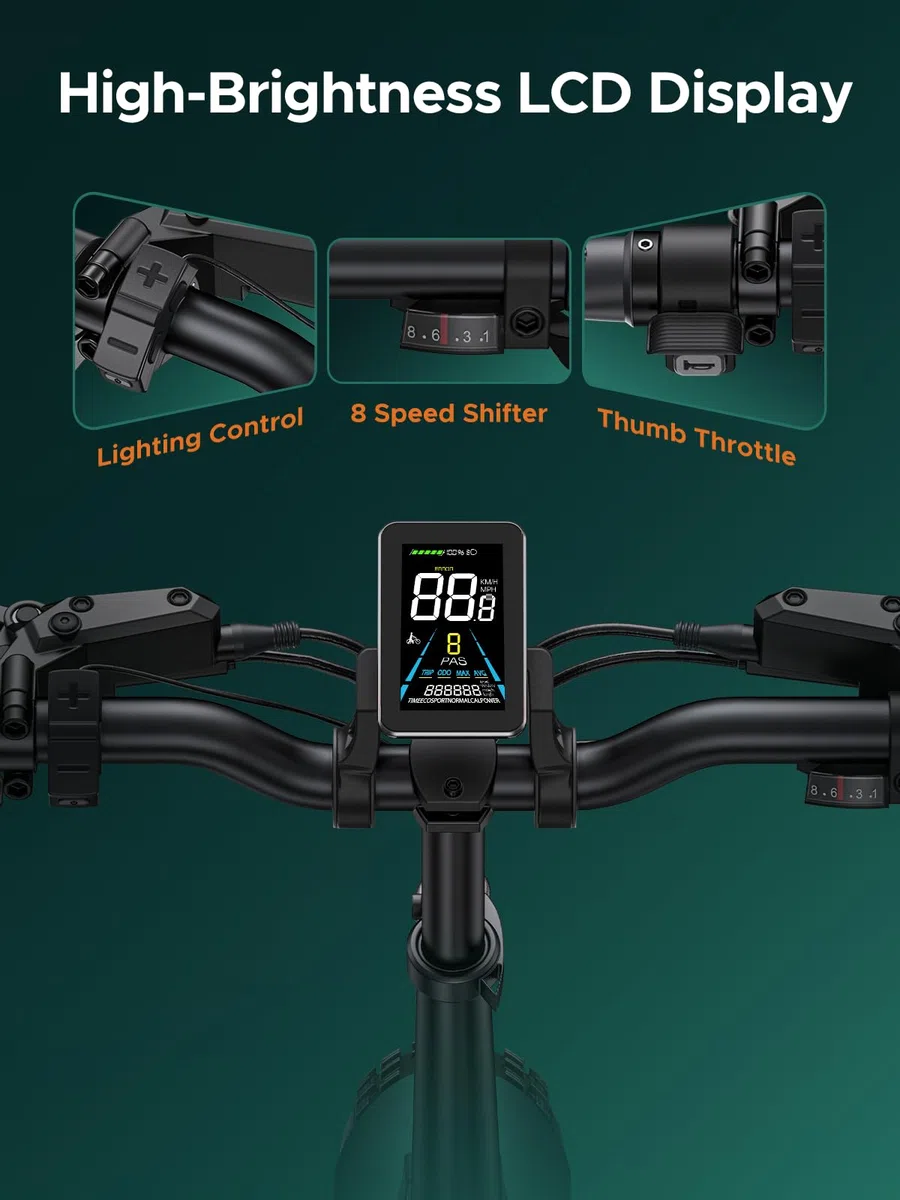 ENGWE Engine Pro 2.0 Bici eléctrica Plegable con Feto Gordo de 20" x 4,0", Batería de 48V 16Ah con una hasta 110KM, Sensor de Par, Suspensión Doble y Freno Hidráulico y 8 Velocidades