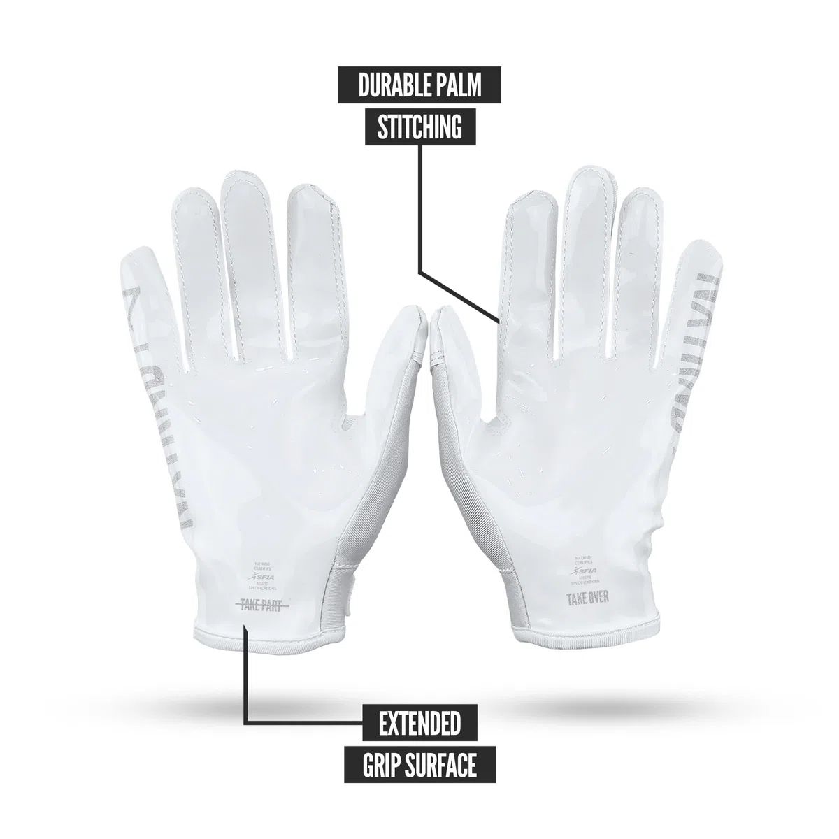 Nxtrnd G1 Pro - Guantes de fútbol para hombres y jóvenes (blanco, talla M)