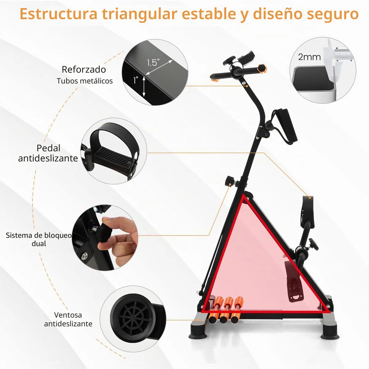 GOPLUS Pedales Estaticos para Personas Mayores, Entrenamiento de Brazos y Piernas con Pantalla LCD, Ergómetro, Altura y Longitud Ajustable con Masaje, 45 x 43-53 x 87-100 cm
