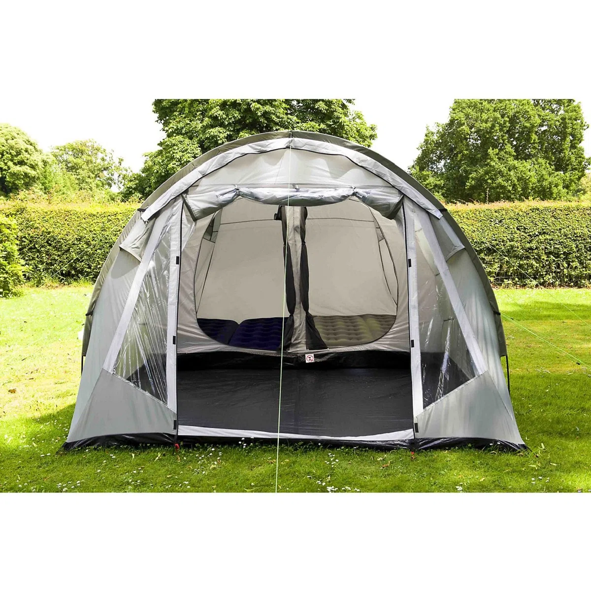 Coleman 4-Personen Zelt Coastline Deluxe Tienda de campaña de túnes de 4 plazas para Camping o Festivales, Acampada, Familiar, Impermeable hasta 3000 mm de Columna de Agua, Verde, 4 Personas