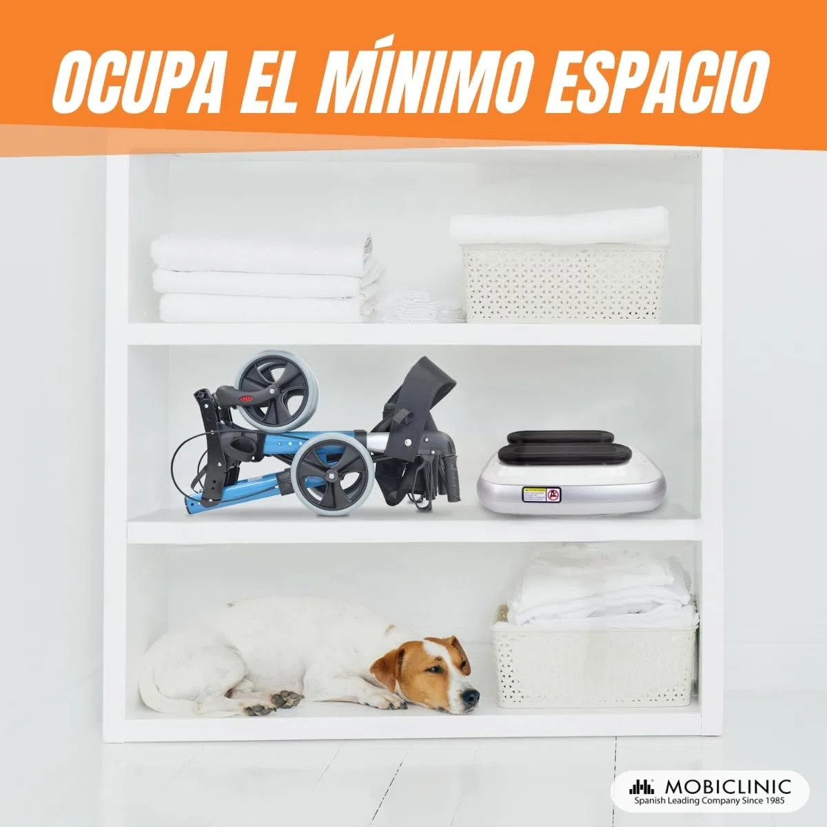 Mobiclinic, Ejercitador de Piernas, Eléctrico, Legfit, Pedales Estáticos, Gimnasia Pasiva, Andar Sentado, 5 Velocidades, con Mando a Distancia, Velocidad Regulable, Silencioso, Blanco