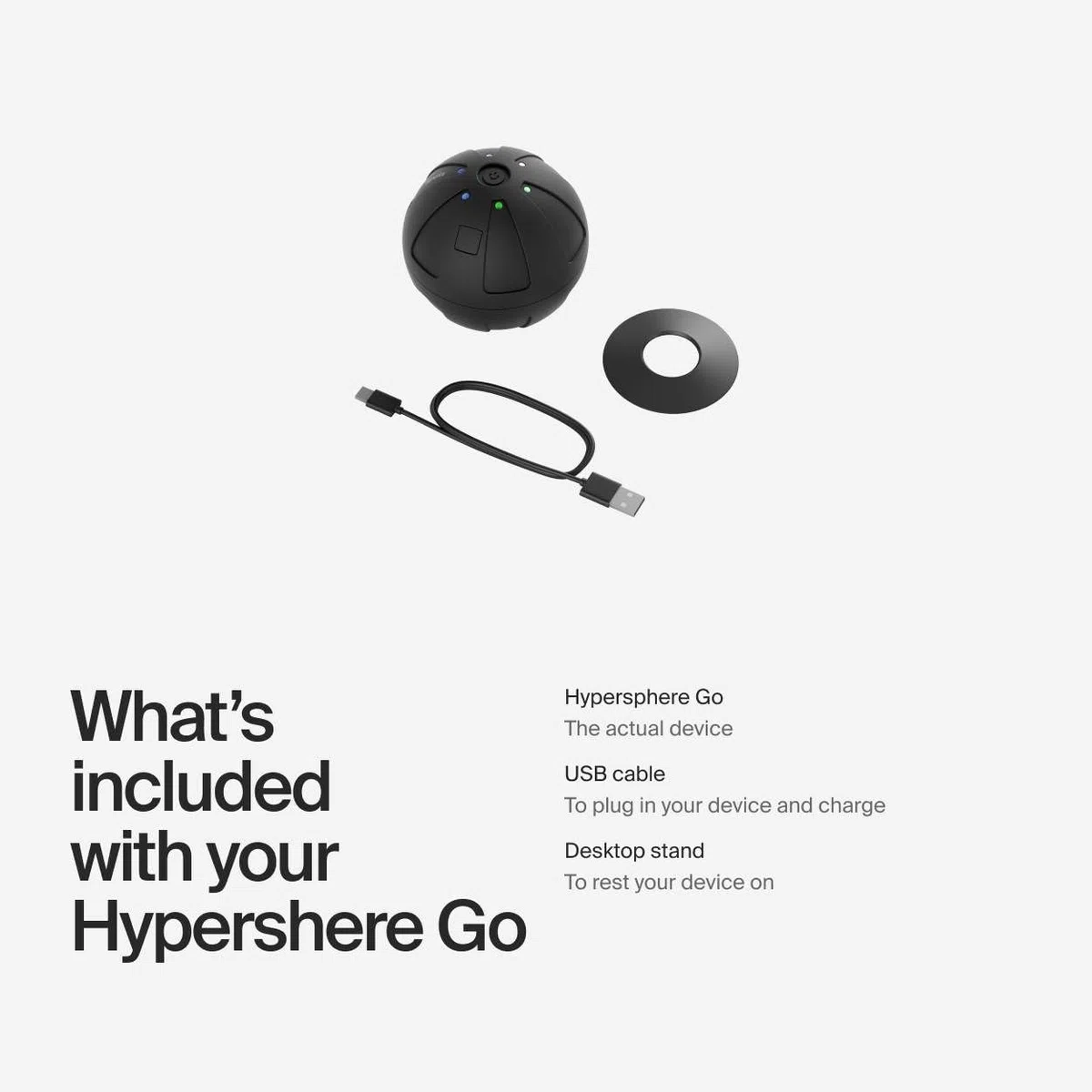 Hyperice Hypersphere Go - Bola de masaje con vibración para la recuperación muscular, liberación miofascial y alivio del dolor - masajeador portátil