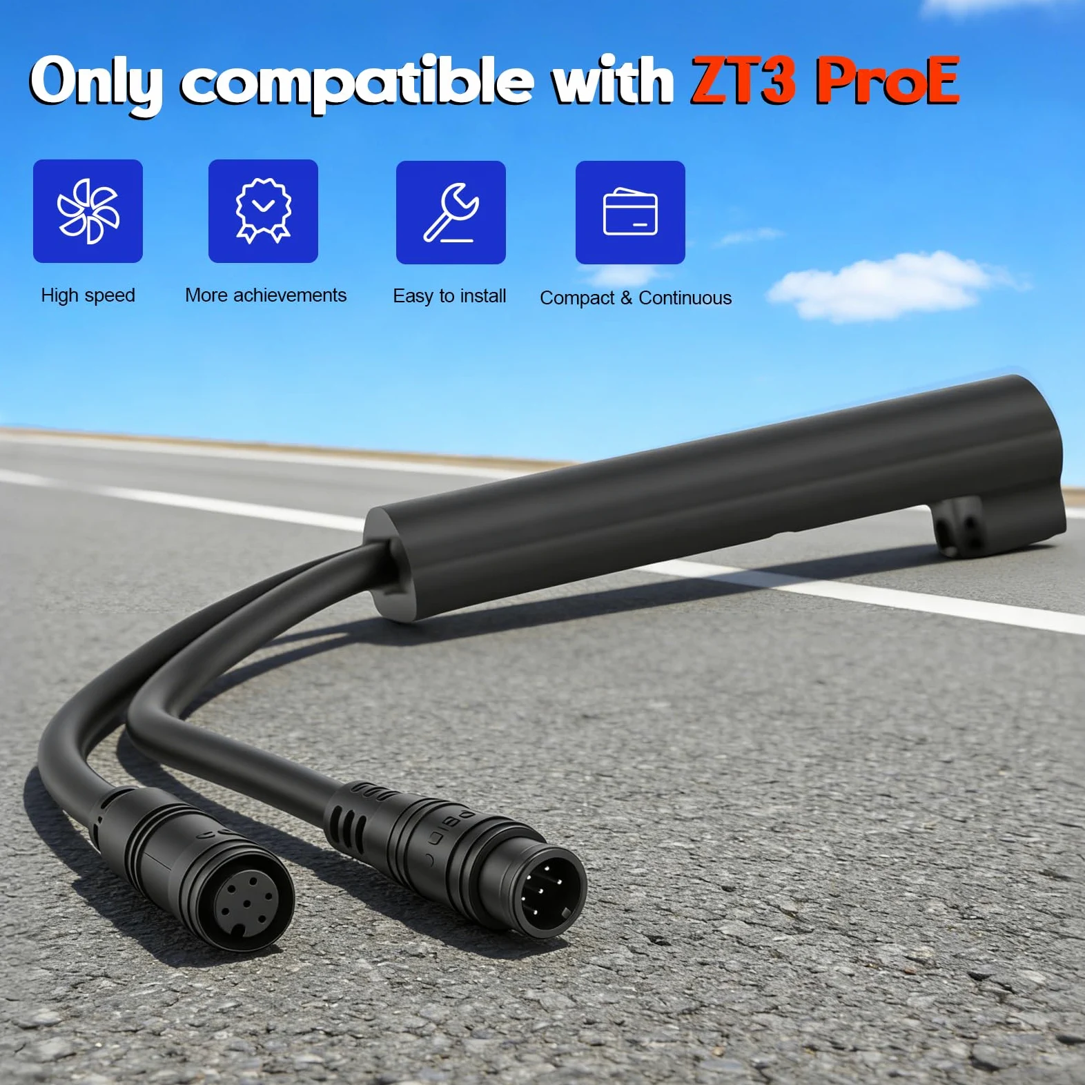 Tuning Chip Unlock Cable para Segway Ninebot ZT3 Pro/Pro E, Plug & Play Cable especial para aumentar la velocidad 35 – 40 km/h con botón de conmutación rápida, accesorios para scooter
