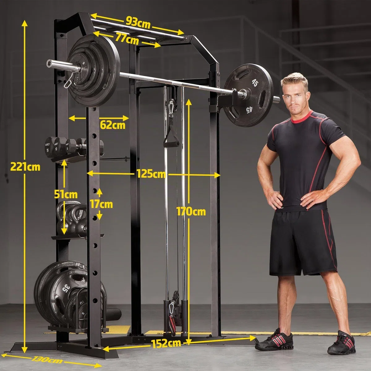 Marcy SM-3551 estación de musculacíon con poleas