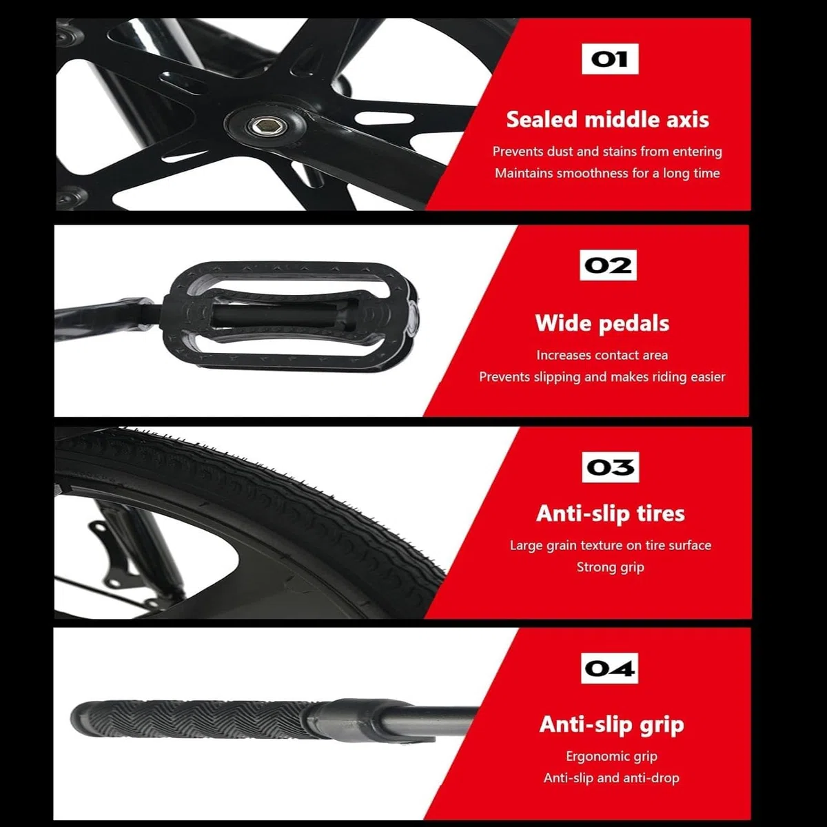 Mini Bicicleta Plegable, Bicicleta Urbana Ultraligera 12/14/16 Pulgadas, Capacidad Carga Máxima 150 Kg, Fácil Plegar 10 Segundos. El Cuadro Está Hecho Acero Carbono Engrosado