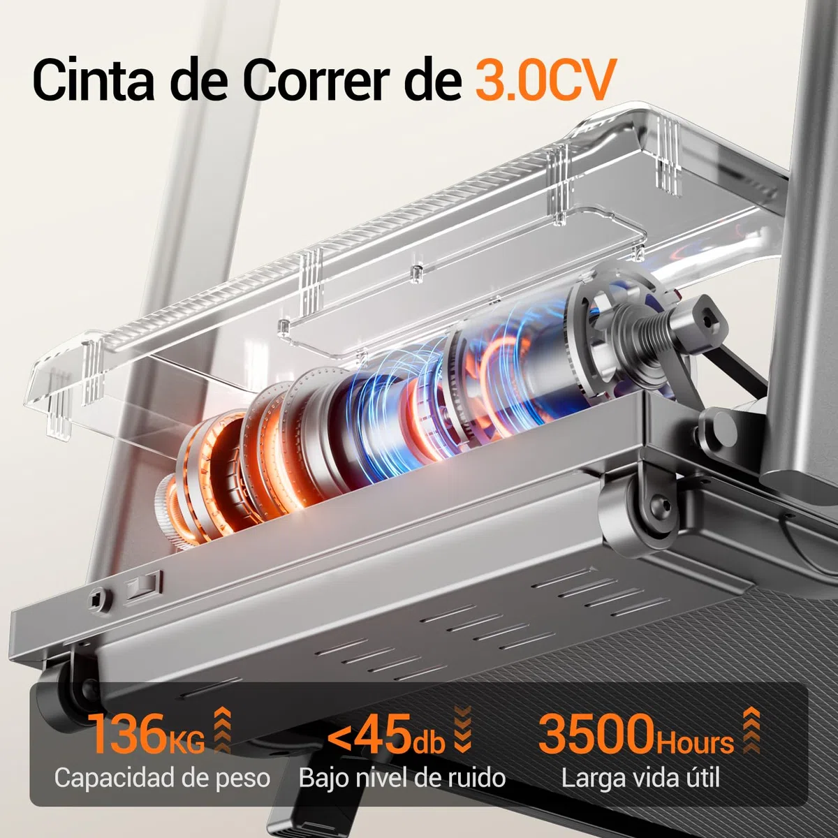LONTEK 15% Cinta de Correr Plegable con Inclinación 12KM/H, Cinta de Andar Plegable 3.0HP, Caminadora Electrica para Casa con LED Táctil, Sistema Amortiguador, Entrenamiento en Silencio, 136KG