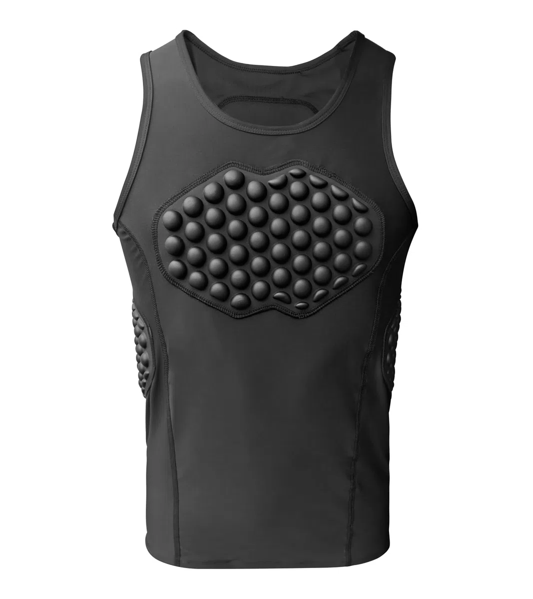 Topeter Camisetas acolchadas de fútbol con protector de costilla/pecho/espalda, camiseta interior de compresión protectora de baloncesto para hombre