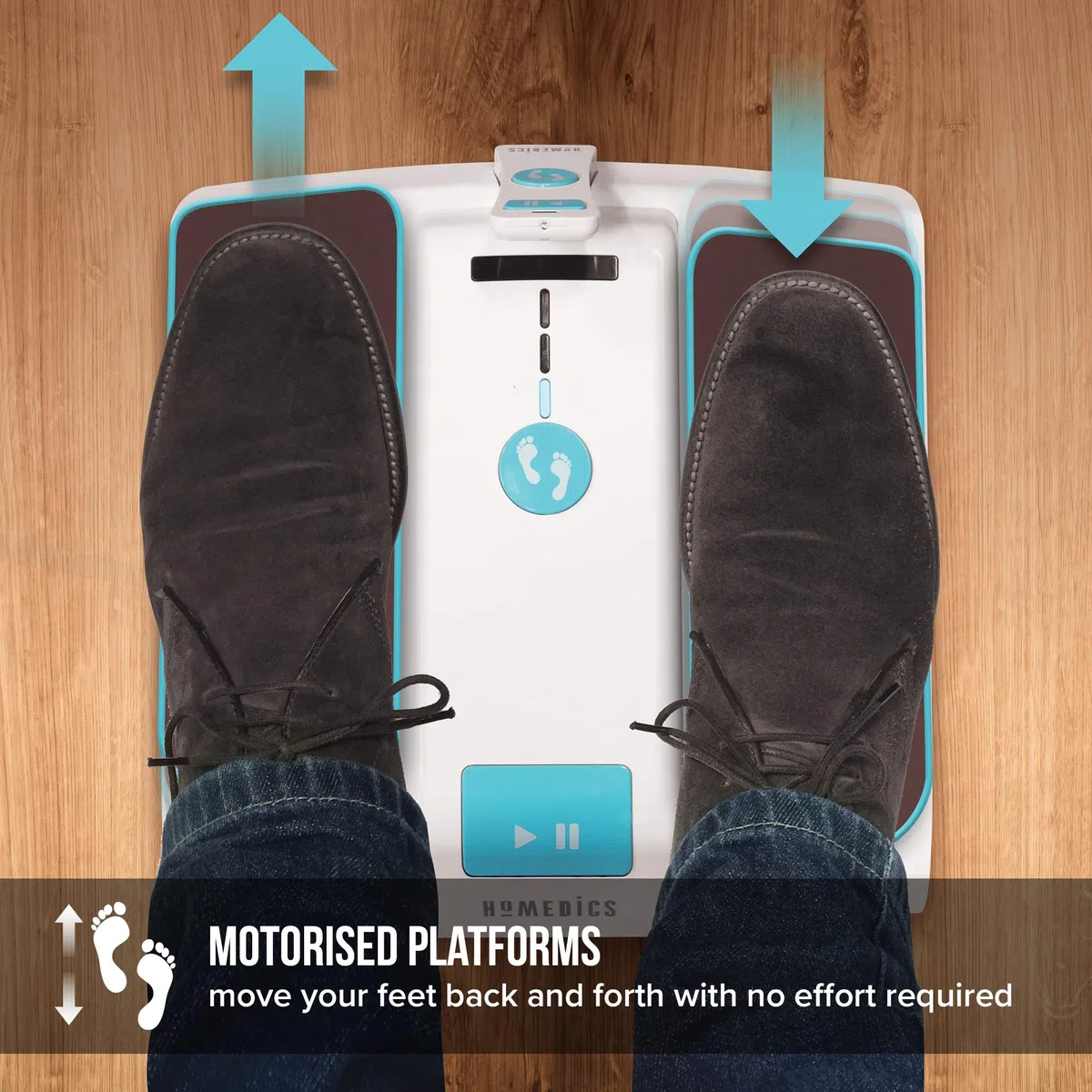 HoMedics Leg Trainer - Entrenador de piernas, promueve la circulación sanguínea y la relajación, movilización suave y movimiento articular con mando a distancia