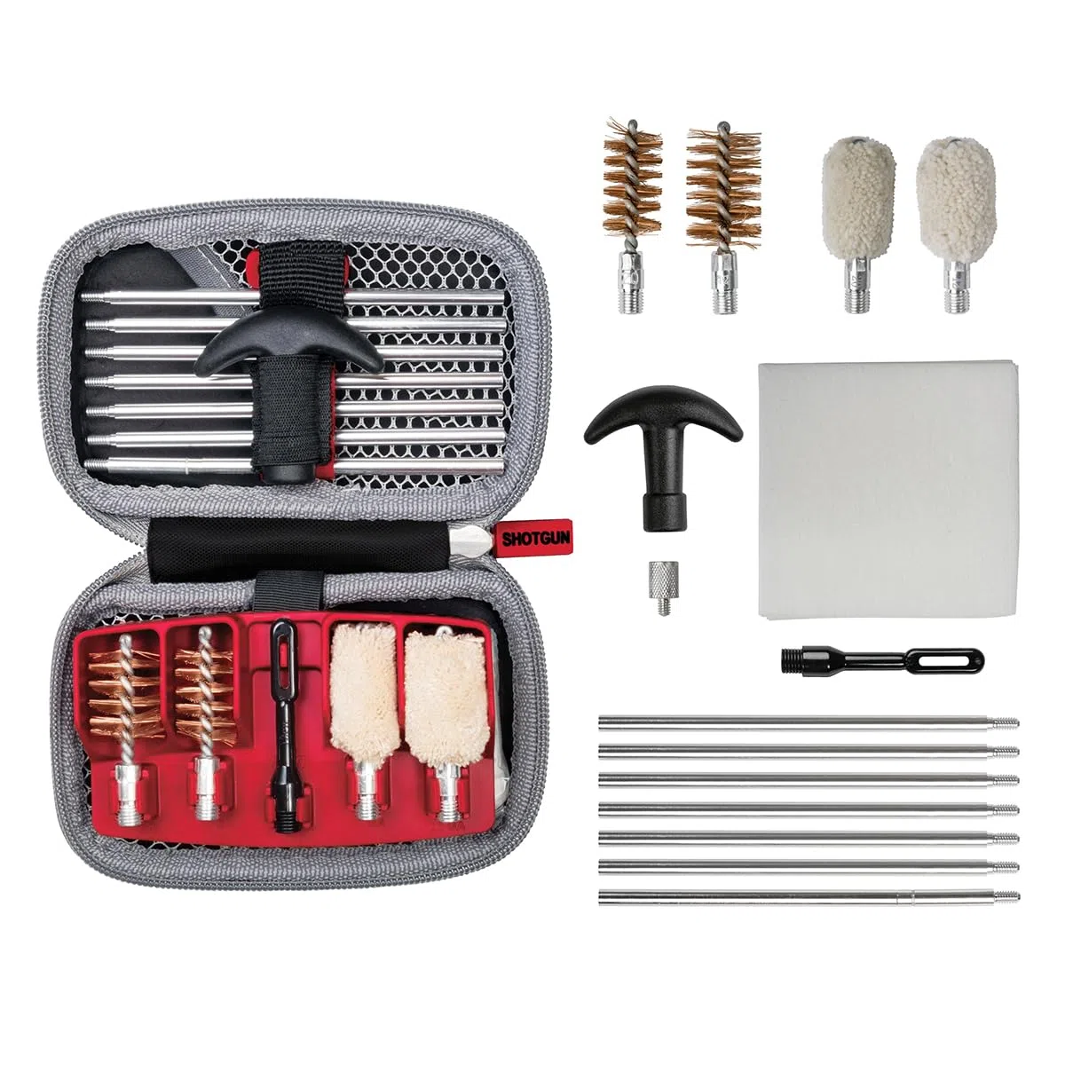 Real Avid Gun Boss Shotgun Cleaning Kit - Kit de Limpieza Universal para Escopeta Cal. 12 e 20 con Baqueta