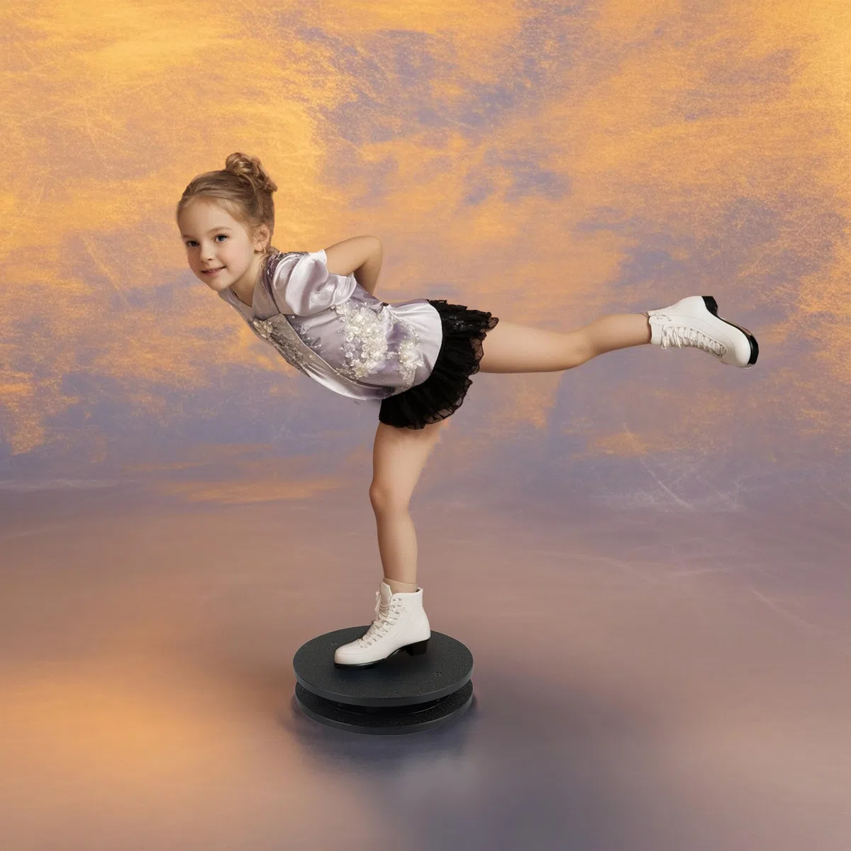 TIZYFF Patinaje artístico Spinner - Ayuda de entrenamiento para patinadores sobre hielo, gimnasia, danza y pirueta de ballet. Entrenador de metal de ocho vueltas.