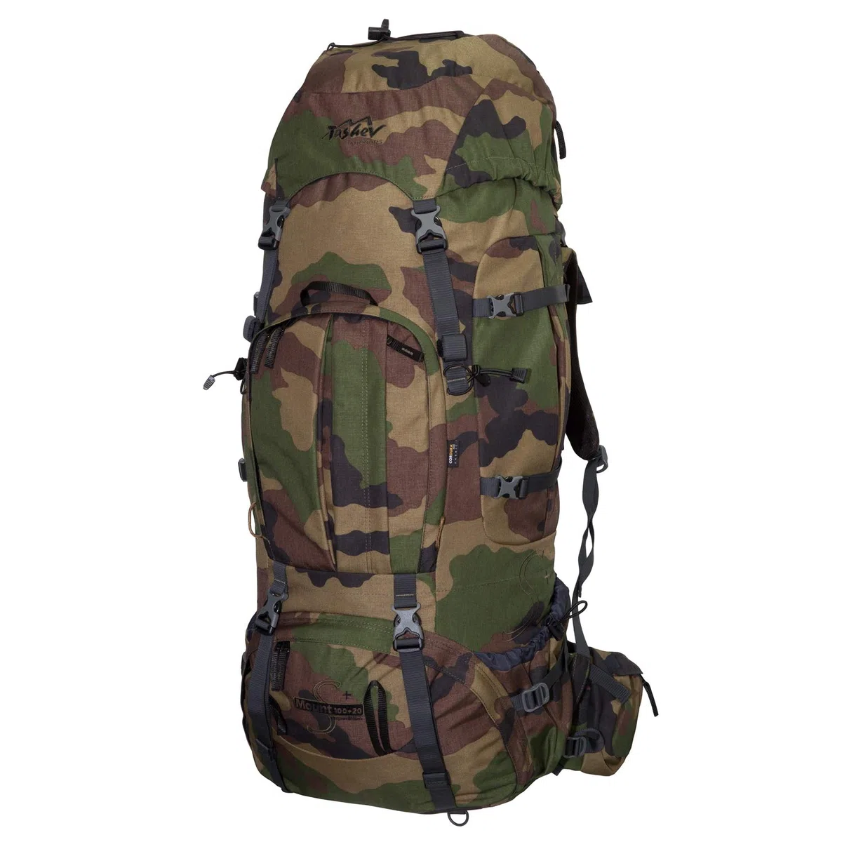 Tashev Trekking Rucksack 100L + 20L TASCHEV Mount 120 Liter - Rucksack mit wasserdichter Abdeckung