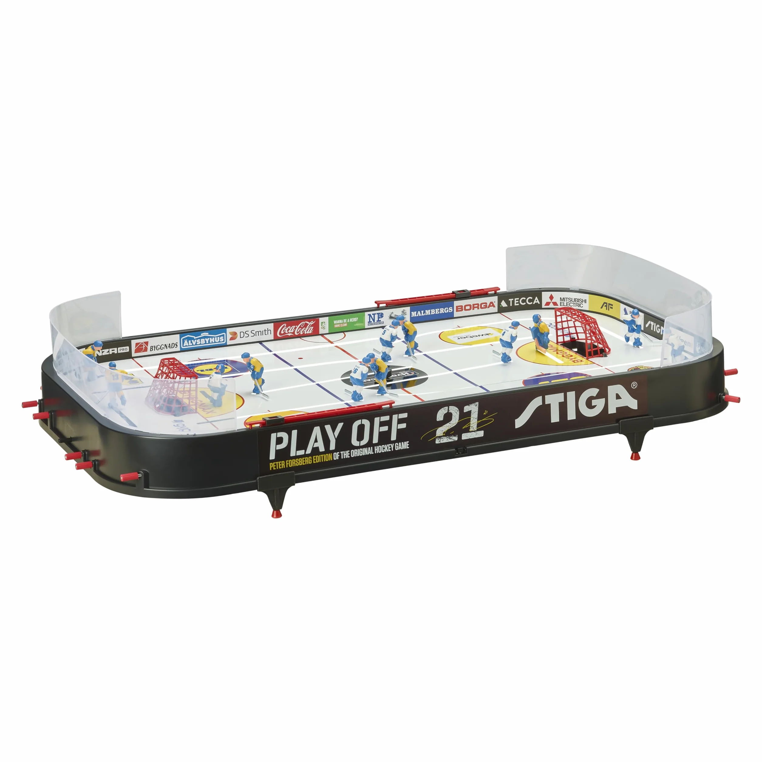 Stiga - Juego de Mesa de Hockey sobre Hielo Play Off 21 Suecia-Canadá, Negro/Blanco, 96 x 50 cm