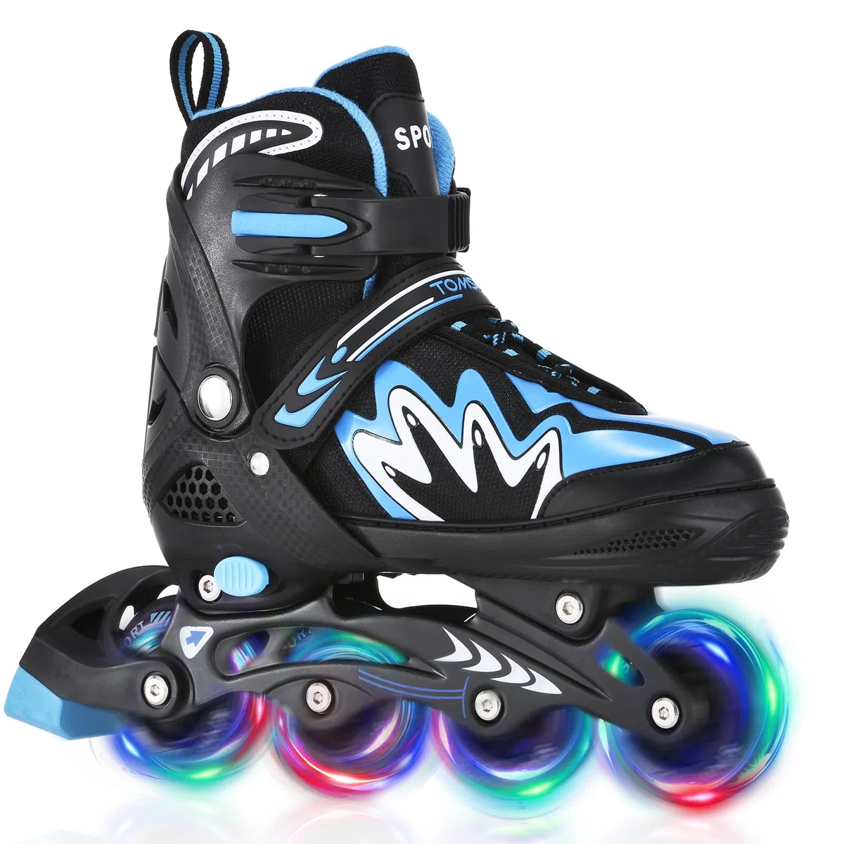 TOMSHOO Patines en Línea para Niña Niños, Patines 4 Tamaños Ajustables, LED Ruedas, Patines Línea para Niños, Niñas, Adolescentes Principiantes