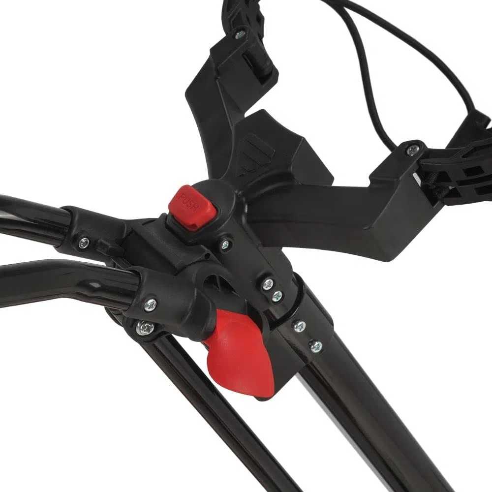 Golf X-Lite One-Click Carrito DE Golf Plegable para Tirar/Empujar, Negro/Rojo