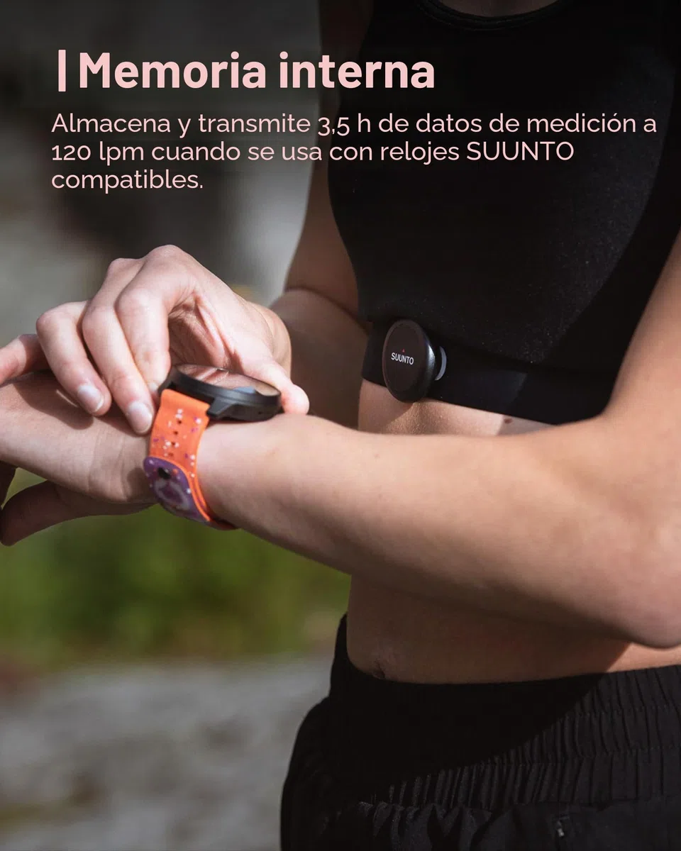 SUUNTO Cinturón Inteligente de frecuencia cardíaca: Seguimiento Superior de la frecuencia cardíaca, Ajuste cómodo, Negro