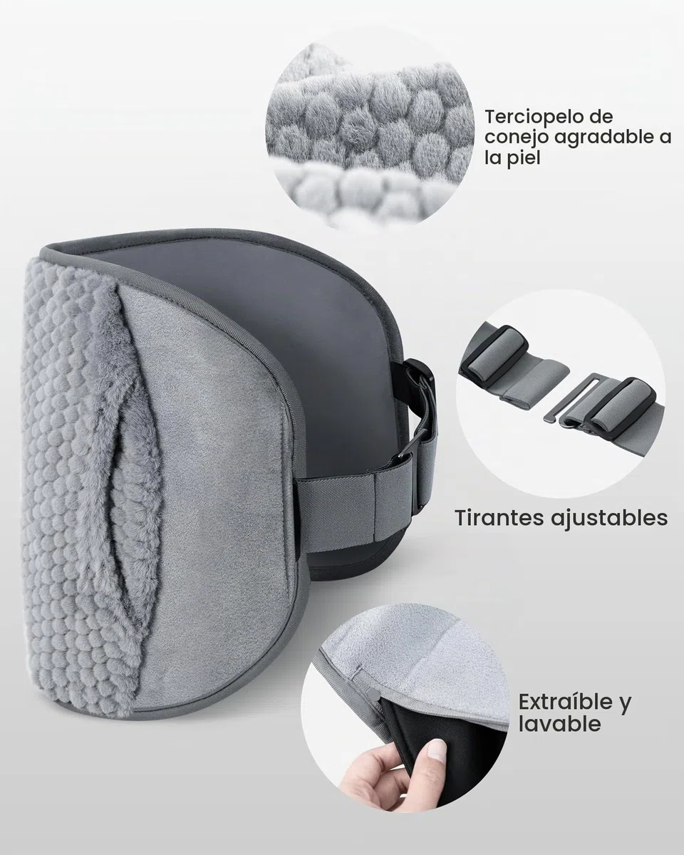 Comfier Cinturón Térmico con Masajeador de Espalda por Vibración, 3 Modos de Masaje y 3 Ajustes de Calor, Cinturón Térmico para el Tratamiento del Dolor de Espalda, Apto para Cinturas de 86 a 156 cm
