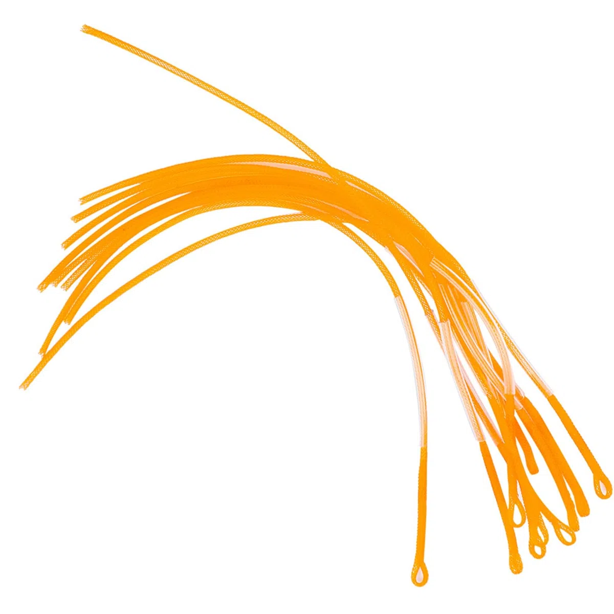 Conector de línea de bucle de pesca con mosca, accesorio de aparejos de nailon trenzado de alta resistencia para líderes de pesca con mosca y tapers amarillo, 30 libras, blanco y 50 libras, 10