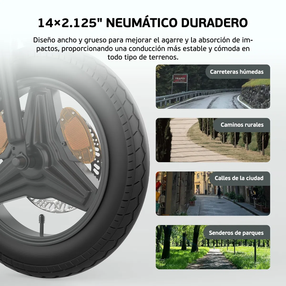 ESKUTE F200 Bicicleta Eléctrica Plegable de 14"x2.125", Ebike Urbana de 36V 7.8Ah con Pantalla LCD, Velocidad Máx de 25km/h, Asiento Ergonómico, Autonomía de hasta 50KM, Bici Electrica para Adultos