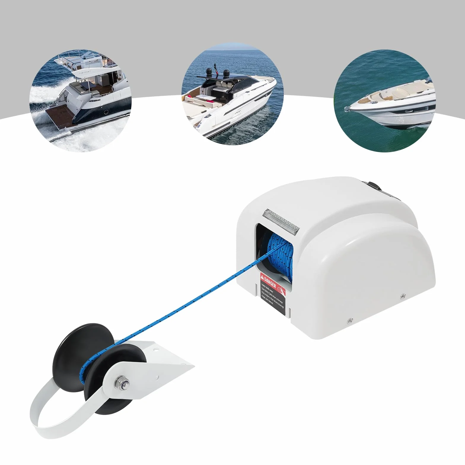 45 lbs 12V Barco de agua salada Molinete eléctrico Ancla Cabrestante con mando a distancia
