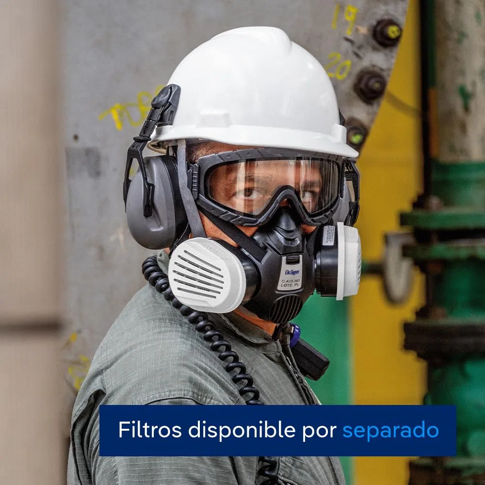 Dräger X-plore 3500 media máscara | Tallas S, M, L | Respirador semimáscara reutilizable para uso con filtros de bayoneta reemplazables