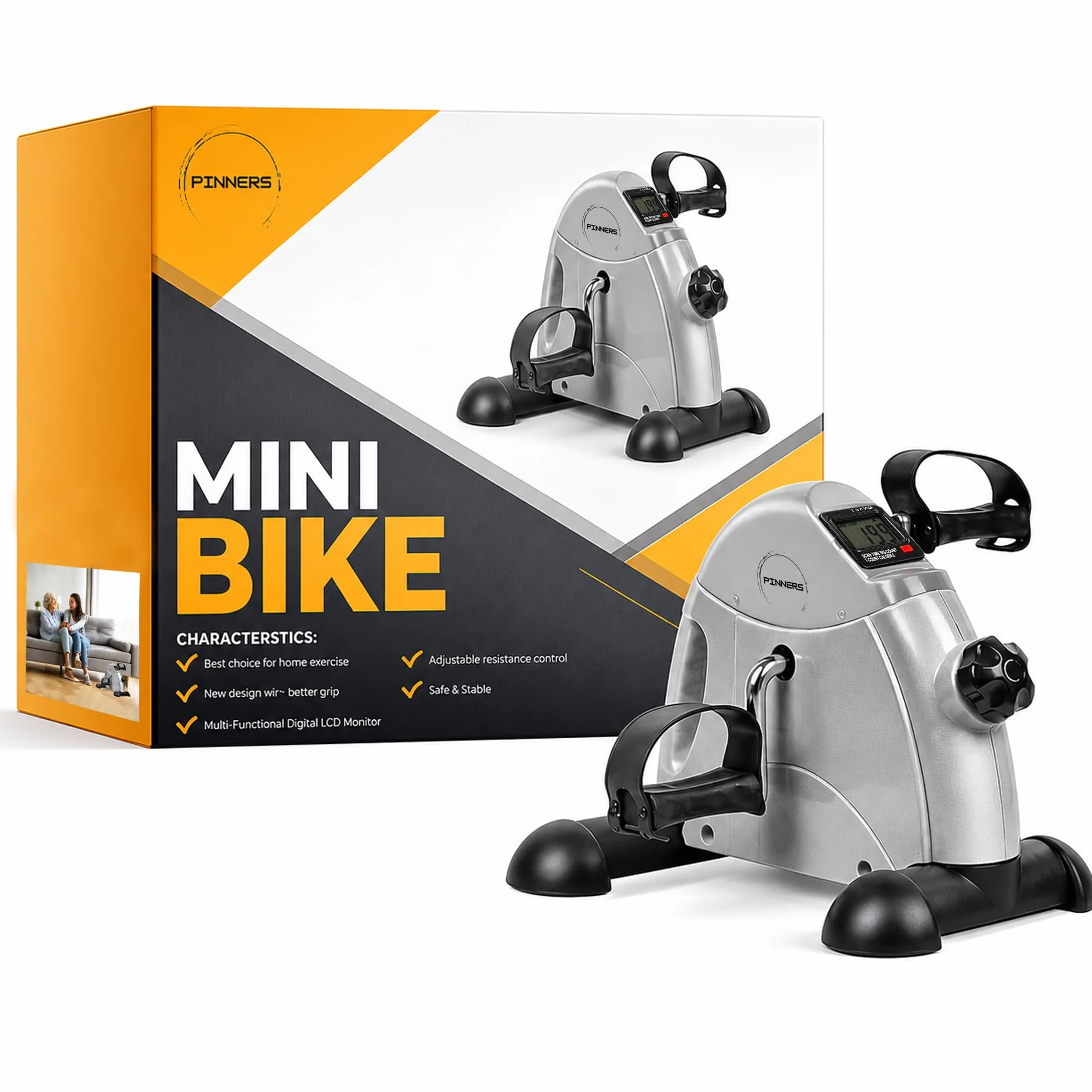 Pedales Estáticos Ejercicio, Mini Bicicleta Estática, Pedaleador Estático, Aparato de Ejercicio en Casa, Pedales Personas Mayores, Pedaleador para Ancianos, Pedalier
