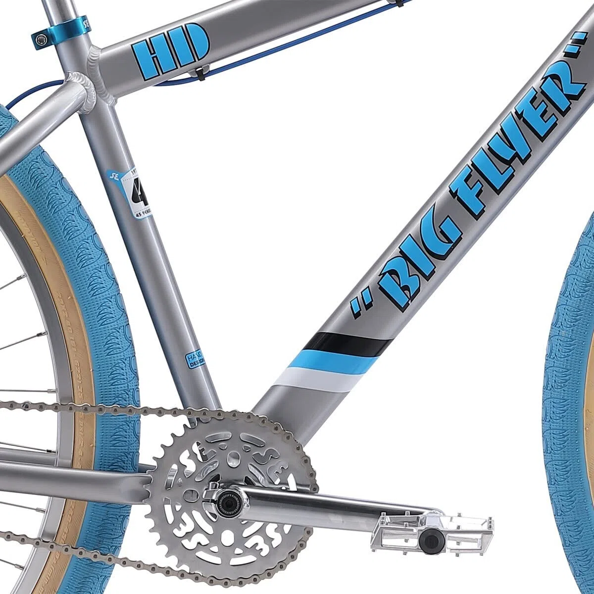 SE Bikes Big Flyer HD 29R BMX Bike (43 cm, Alta Def Plata)