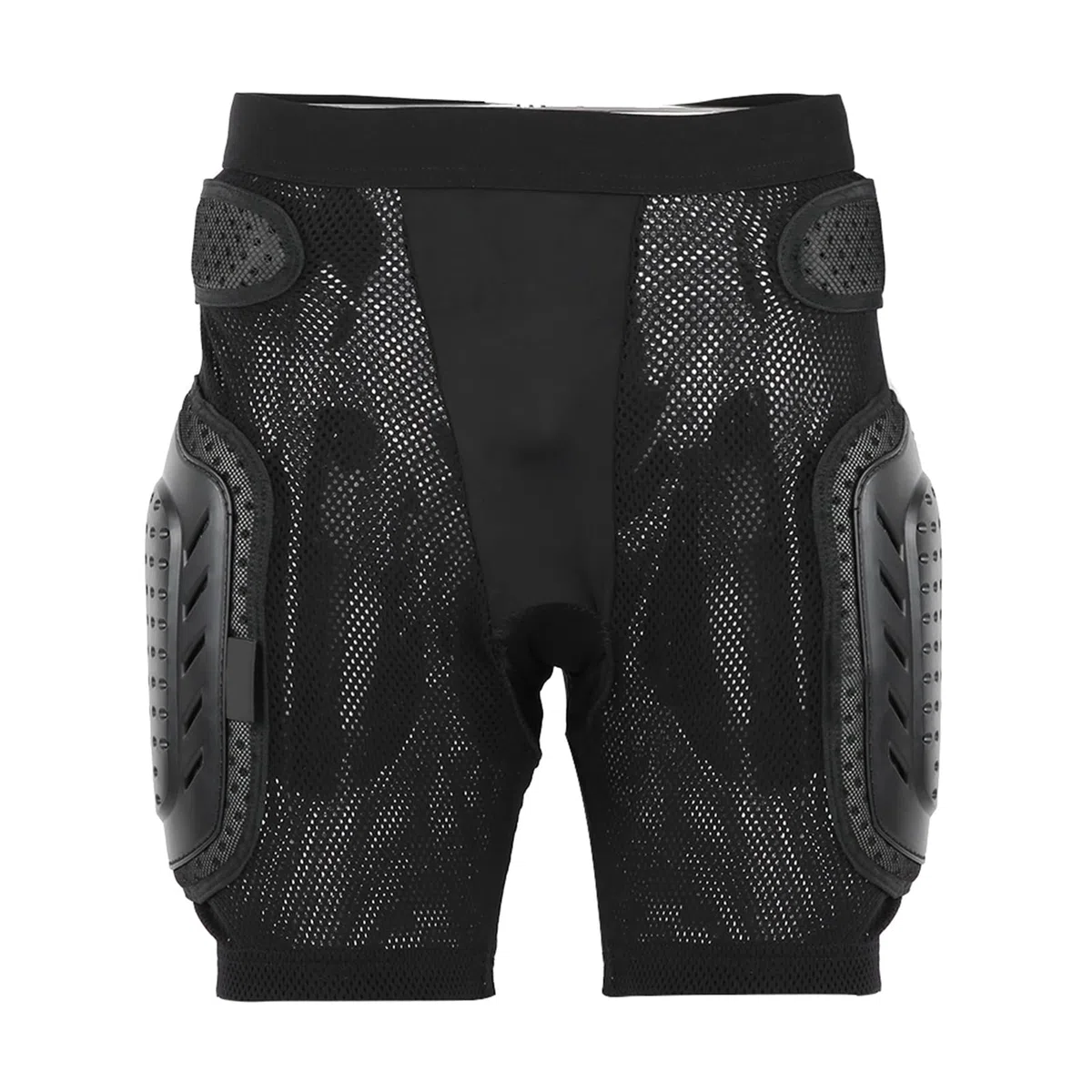 Pantalones Cortos de Ropa Interior para Ciclismo de Bicicleta, Pantalones Cortos Acolchados 3D, Protección para Cadera Y Trasero, Doble Protección para Cadera Protectora, Ciclismo de Coxis(Negro L)