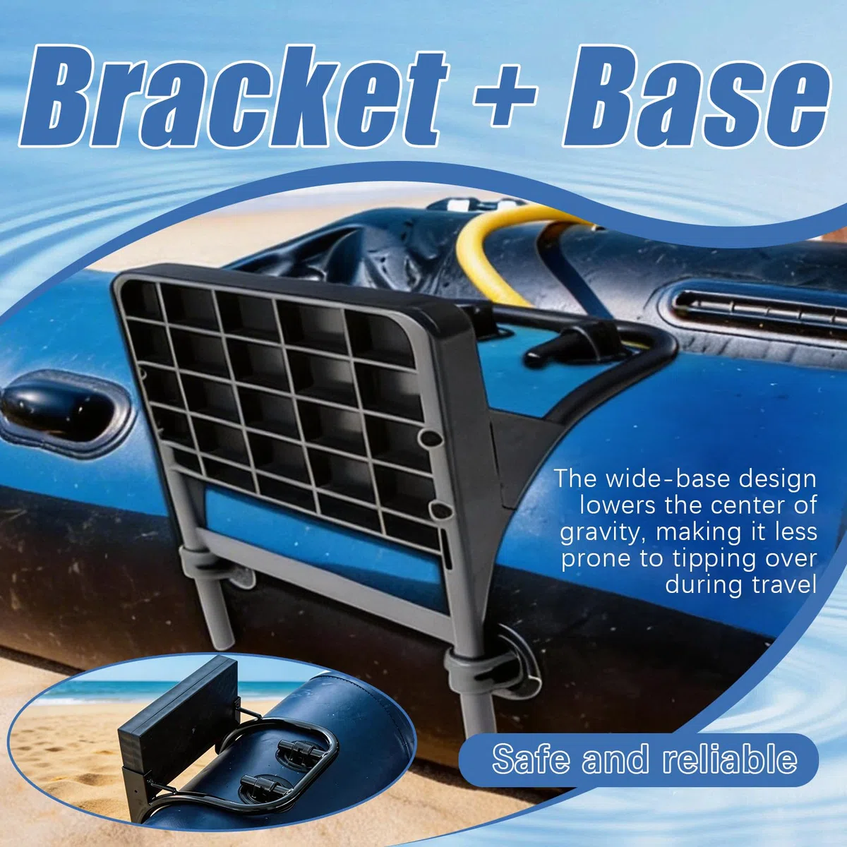Soporte de motor para bote inflable, soporte de motor fueraborda para barco inflable Kayak Trolling Mount Kayak Motor Mount Angelkajak Motor Stand para barco, botes inflables, barcos de pesca