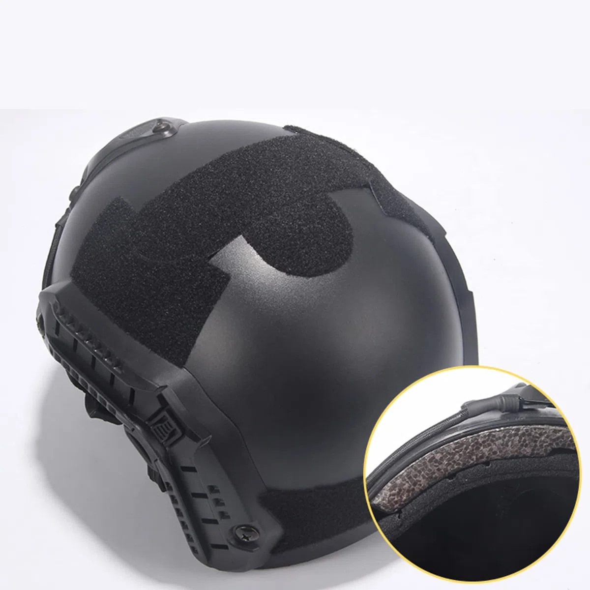 Juego de casco militar, con gafas y montaje Nvg, combinación de equipo táctico para airsoft, paintball, cosplay (negro B)