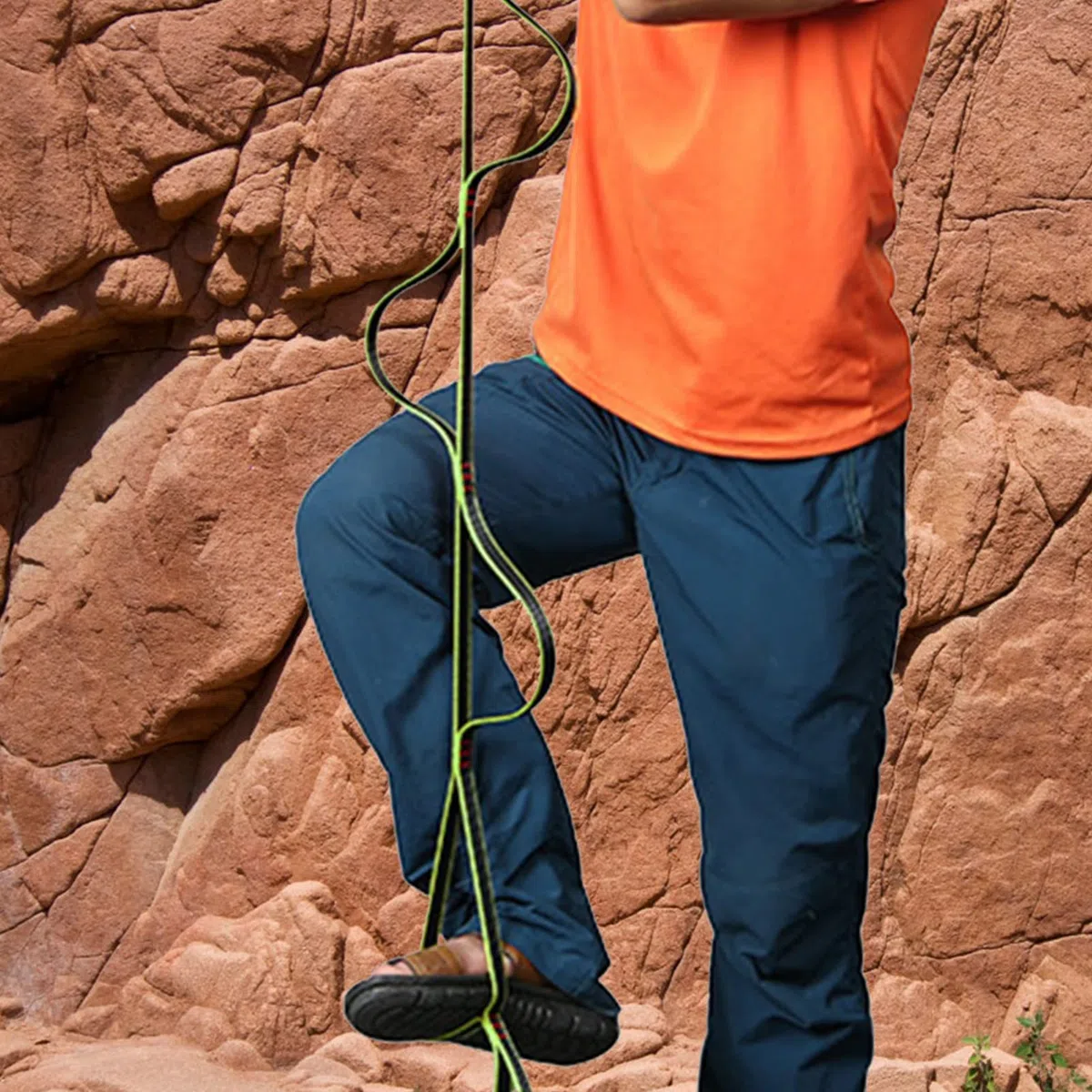 VGEBY Correa Ascendente para Escalada, Montañismo, Pedal para Escalada, Bucle para Pie, Elevador Elevador, Correa Plana Ajustable, Cuerda