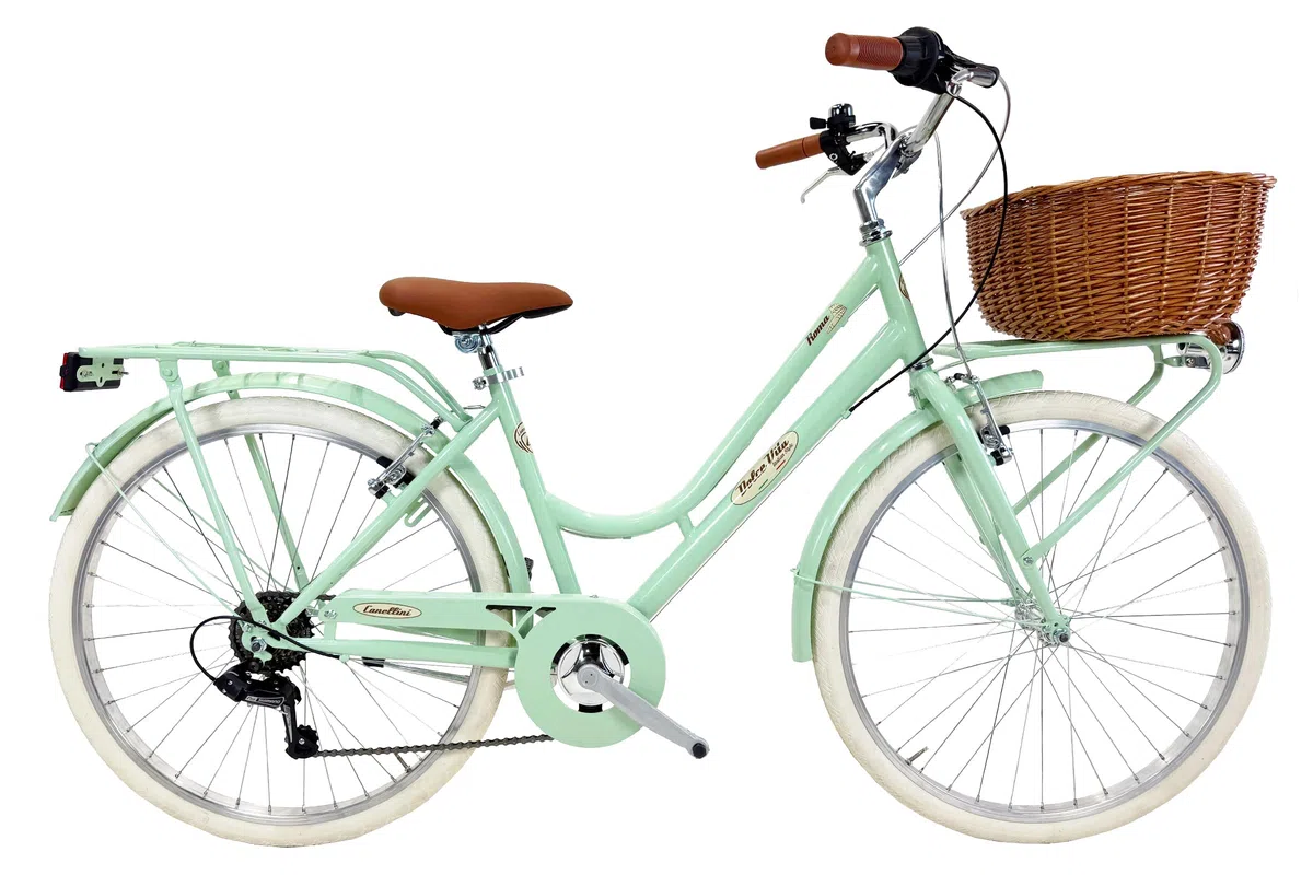 Canellini - Bicicleta de ciudad Citybike de estilo vintage, retro, Dolce Vita, con cambio de 6 velocidades, Roma 26