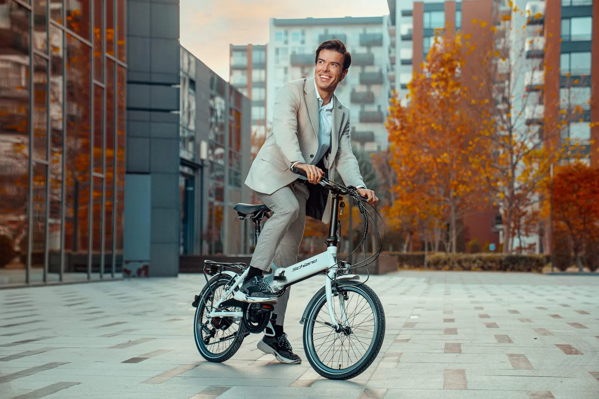F.lli Schiano E-Sky, Bicicleta Electrica Plegable, 20", Batería 36V 7.8Ah Extraíble, Motor 250W 40Nm, Bici Electrica Urbana, Unisex Adulto
