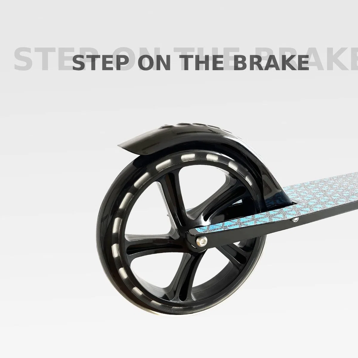 ZWHEEL Patinete Plegable para Adultos y Niños, Manillar Ajustable, Ruedas Grandes de 20cm, Freno Trasero, Carga Máxima 100kg