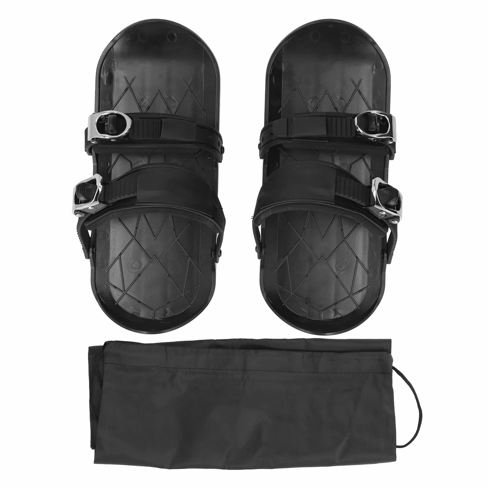 Mini Esquís Portátiles para Adultos y Principiantes Esquís de Nieve Compactos Fáciles de Controlar Ideal para Aprender a Esquiar en Nieve Ligera Talla Única Negro