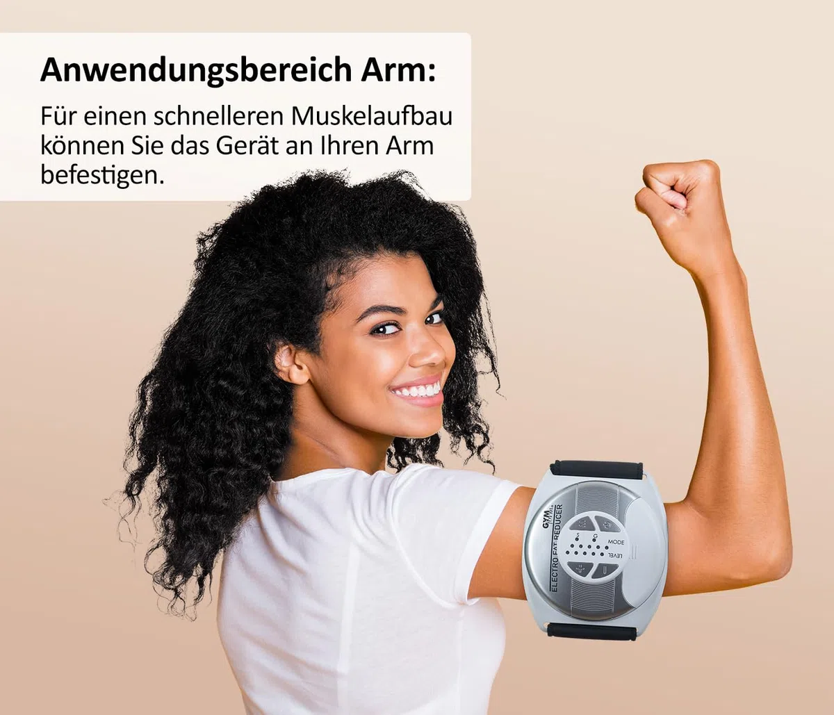 Genius GYMFORM Electro Fat Reducer EMS - Dispositivo de Entrenamiento 3 en 1 para Brazos, piernas, Abdominales, tonificador, musculación para Hombres y Mujeres, Set de 6 Piezas.