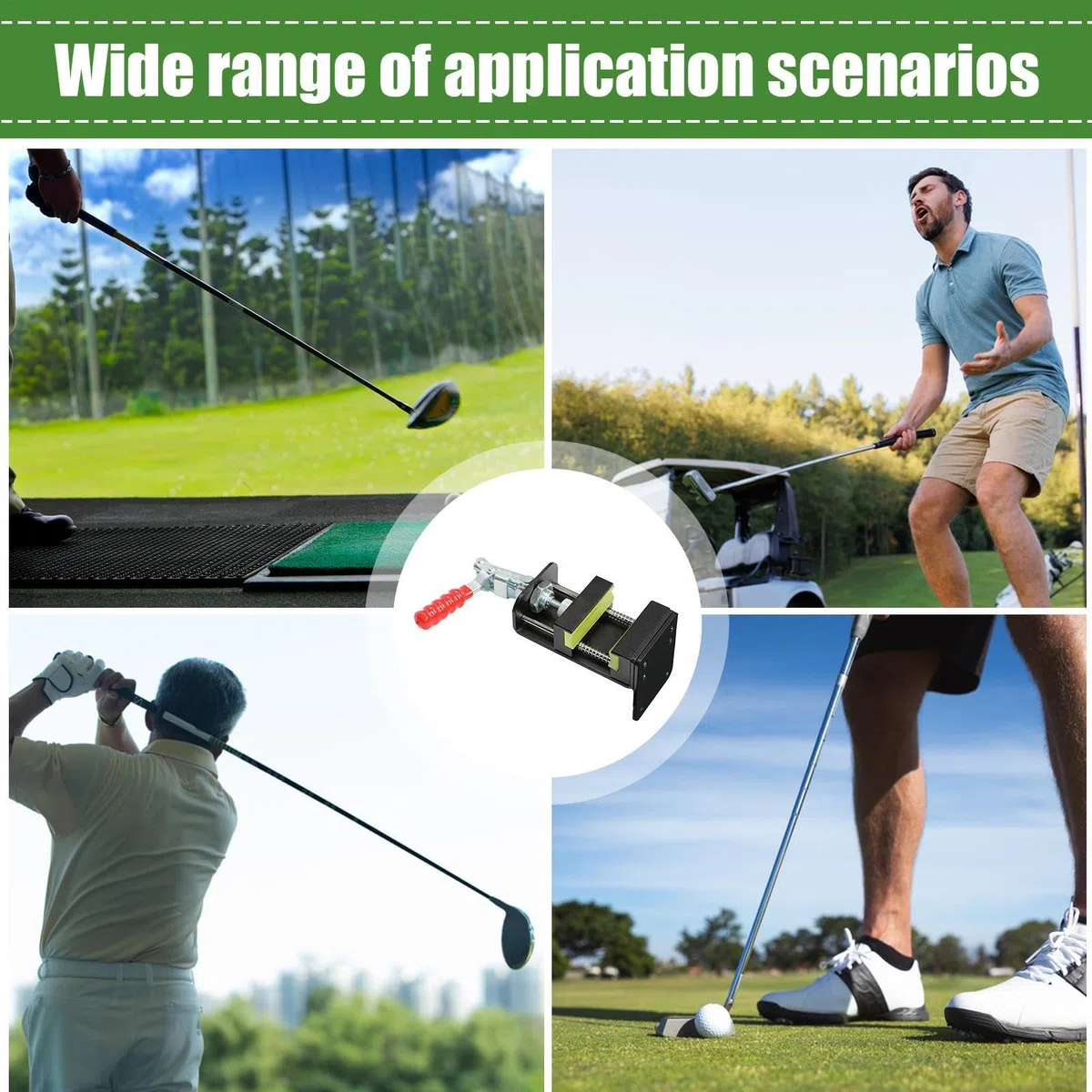 Abrazadera de palo de golf, abrazadera para palo de golf, herramienta de tornillo de banco de golf – Quick Shaft Clamp Grip Remover accesorios de taller para golfistas de todos los niveles