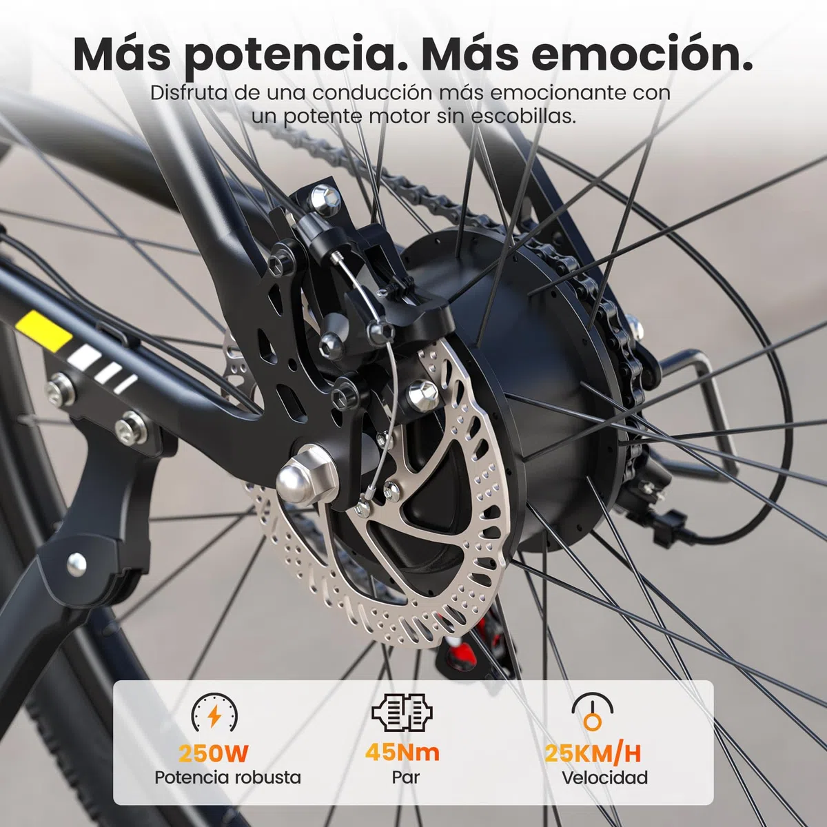 Touroll Bicicleta eléctrica, U1 26"/29", Autonomía de 65 km, Motor 45Nm, 13Ah Batería Desmontable, Bicicleta de montaña eléctrica