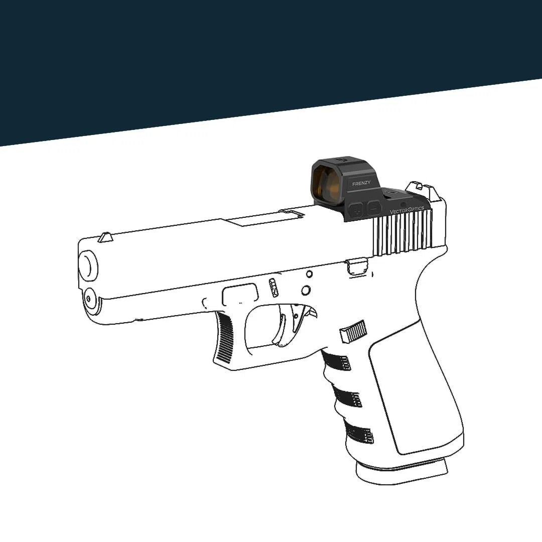 Vector Optics SCRD-81 Frenzy 1x16x21 Compatible con Glock MOS Red Point Visera para deporte, airsoft y caza, rifle de aire, visera de objetivo, visera reflectante, Red Dot para apuntar