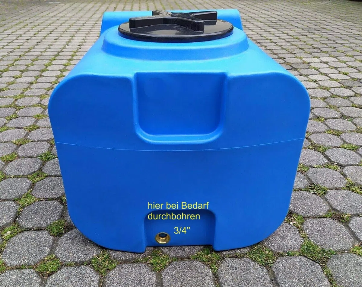 Varile Depósito de Agua Potable de 300 L, sin bisfenol A, Rosca de latón integrada de 3/4", Apto para Alimentos
