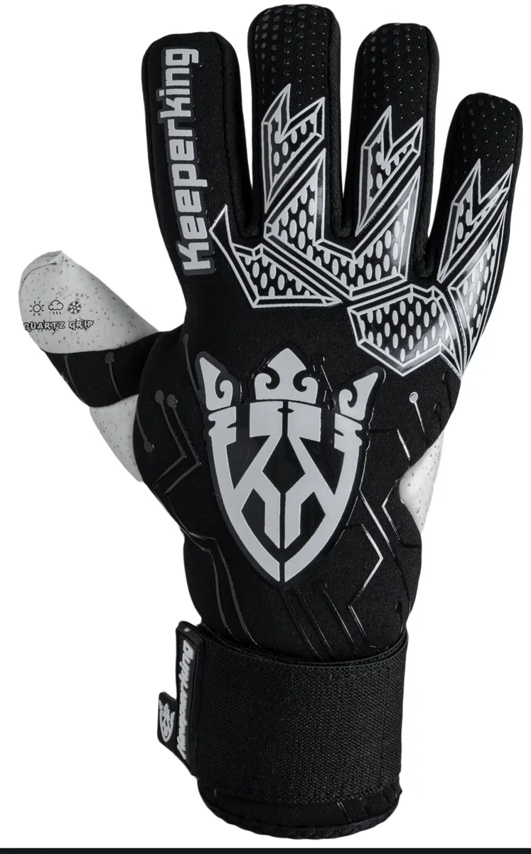 Keeperking Guantes Profesionales de Portero de fútbol para niños, jóvenes, Adultos, Hombres, Guantes de Portero de fútbol, protección de Palma de látex Giga de 4 mm, muñeca elástica Doble con Corte