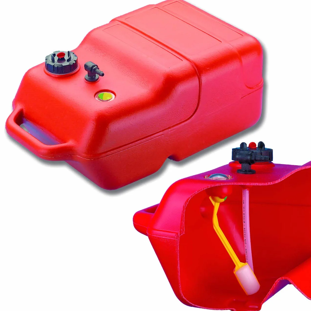 Tanica serbatoio portatile per carburante barca regolamentare con livello