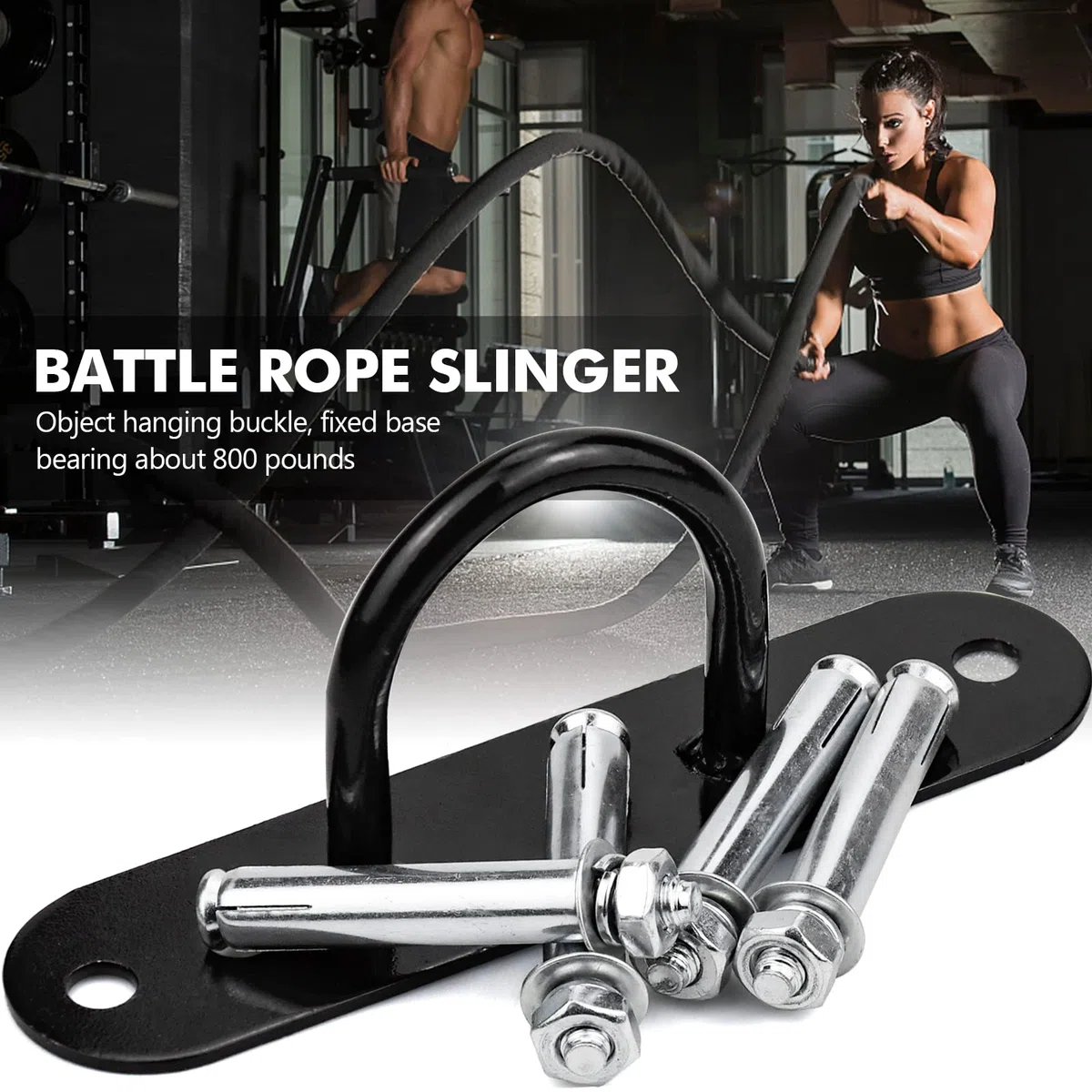 Anclaje de Suspensión, Soporte de Anclaje de Montaje en Techo de Pared Gancho Cuerda de Escalada Columpio Saco de Arena, Montajes de Pared de Entrenamiento, Con 4 Tornillos para Fitness, Yoga