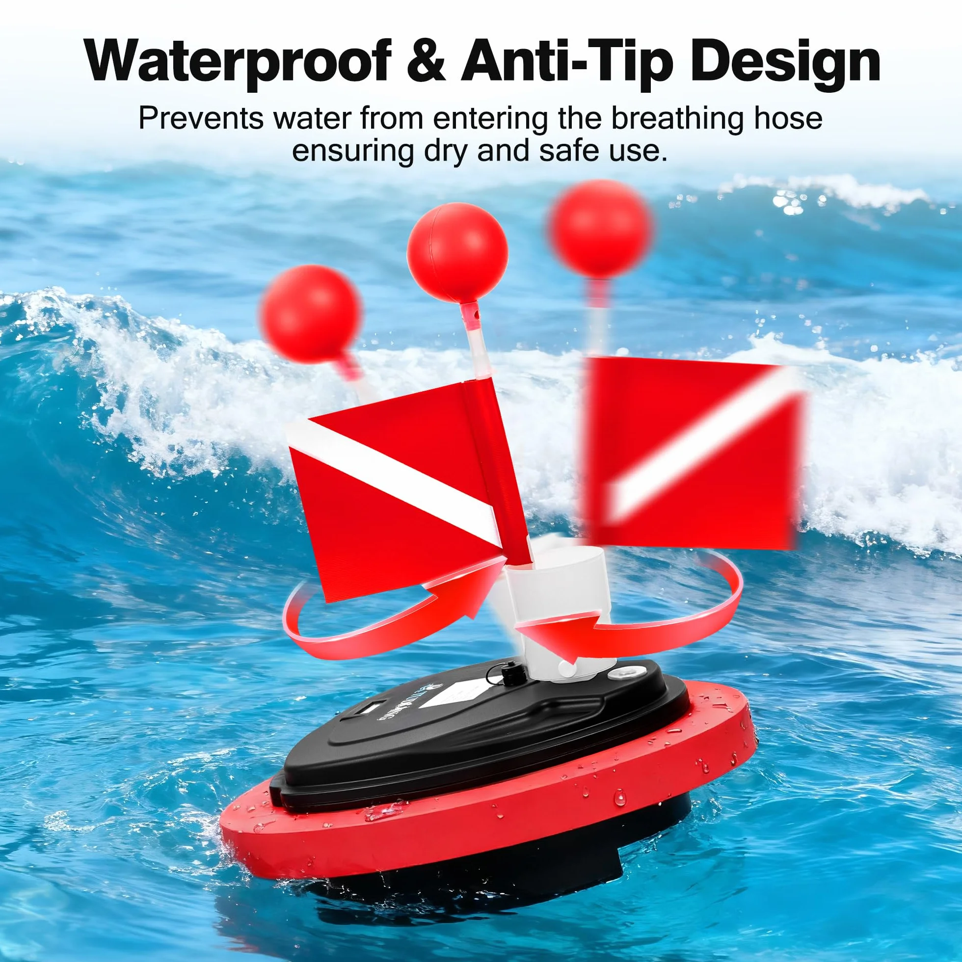 TUDIVING Ventilador de Buceo Mejorado, Tanque de Buceo Recargable portátil Impermeable 3.5H/5H con regulador de respiración, Equipo de Buceo